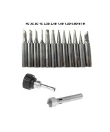 Puntas para Cautín 900M-T con Adaptador y Calentador 12 PCS