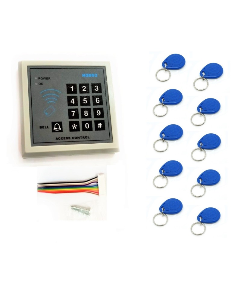 Tablero de control de acceso RFID 12V 125 Khz con Tags (10U)