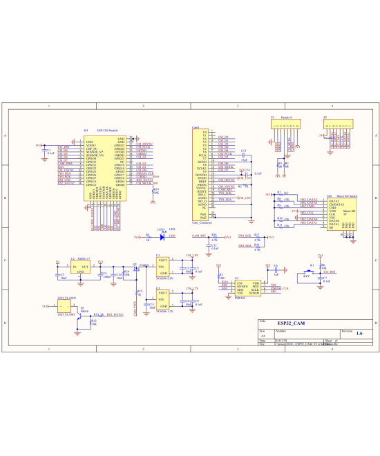 Microcontrolador ESP32 WIFI con Camara OV2640