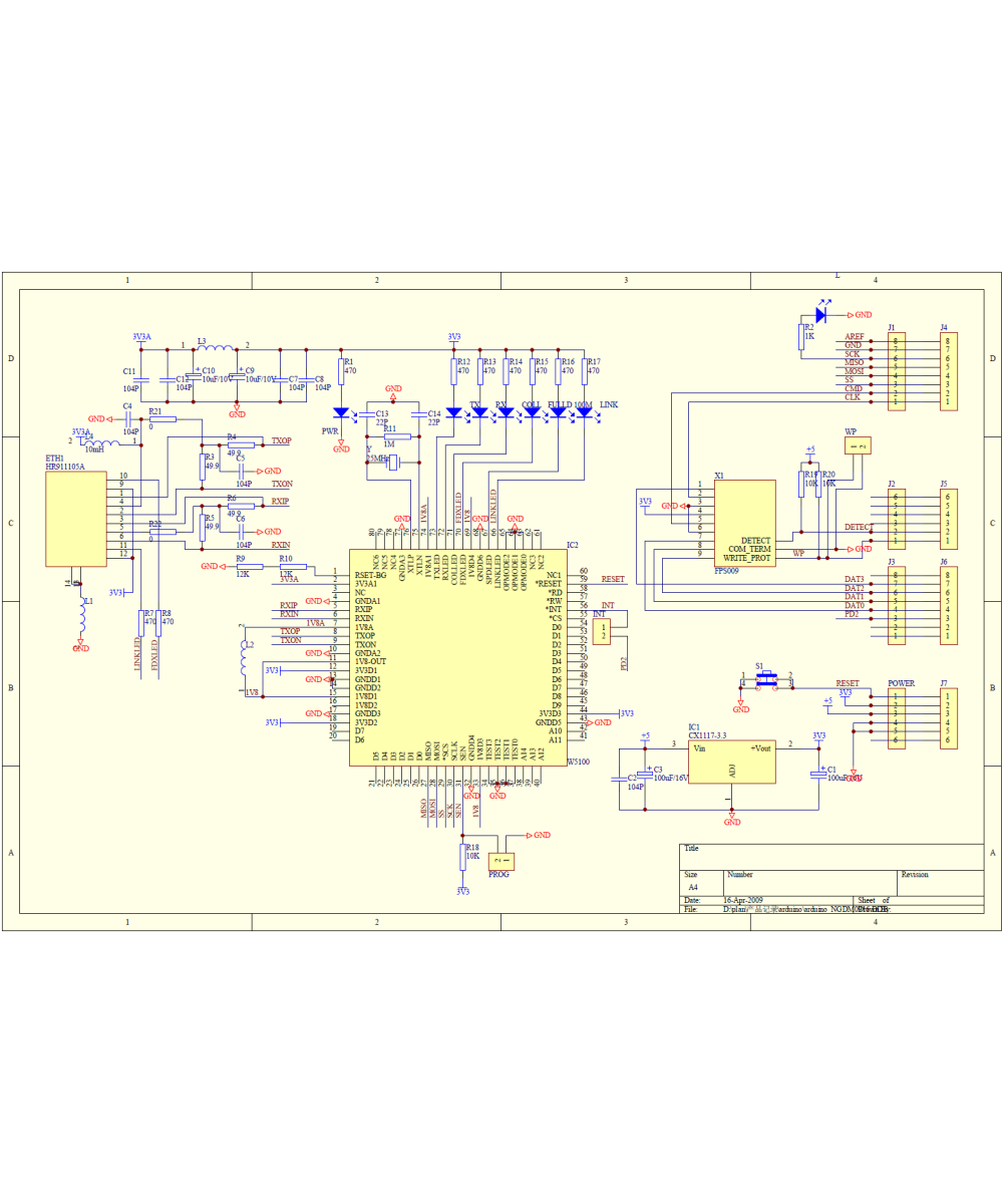 Modulo de Red shield para Arduino W5100