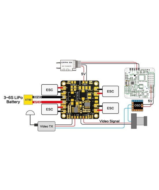 Placa de distribucion de energia para Drone