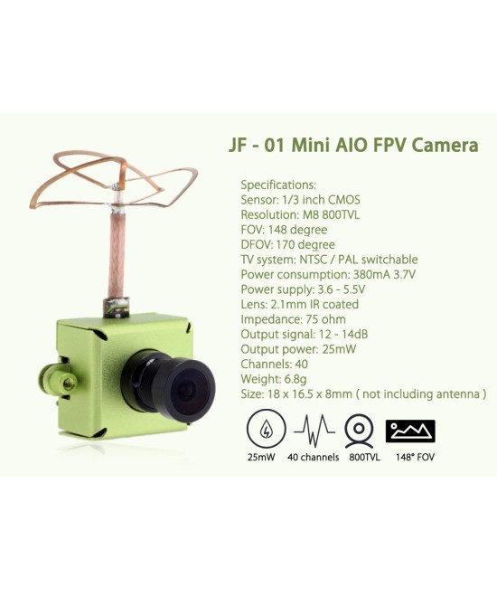 Cámara FPV para Drone 5.8GHZ 800TVL JF-01