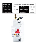 Interruptor de Energia Inteligente Breaker WIFI 1 - 2 Polos 63-80A ZJSB9-125Z