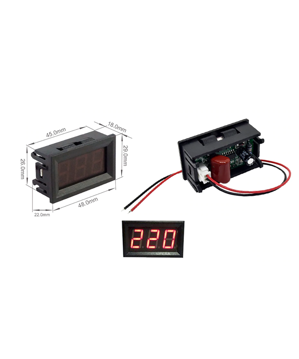 Medidor de Voltaje AC 30-500V