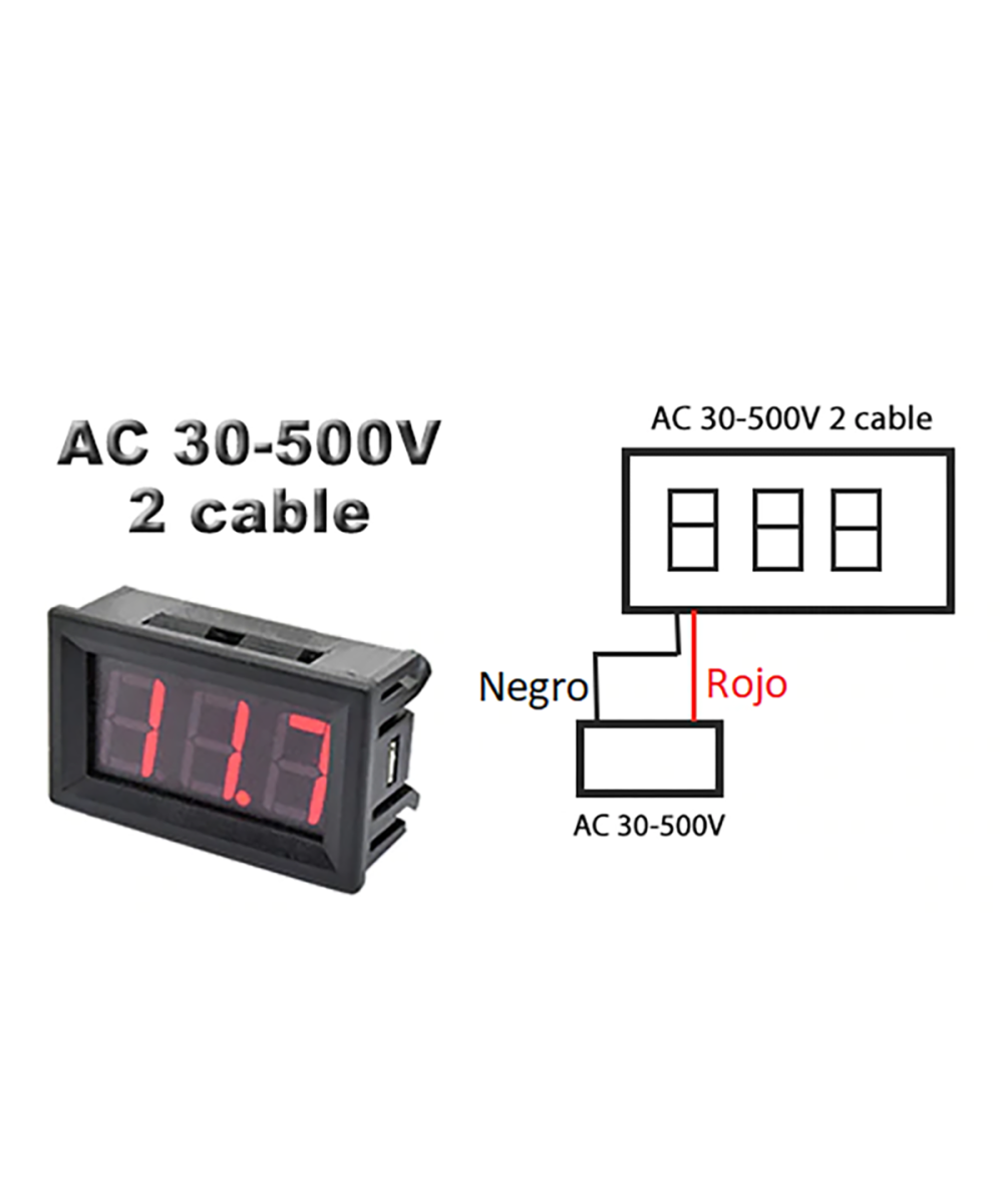 Medidor de Voltaje AC 30-500V