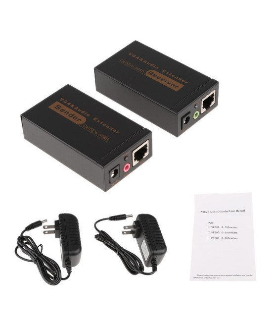 Extender VGA a través de cable UTP RJ45 100m Cat5e/6 1080P