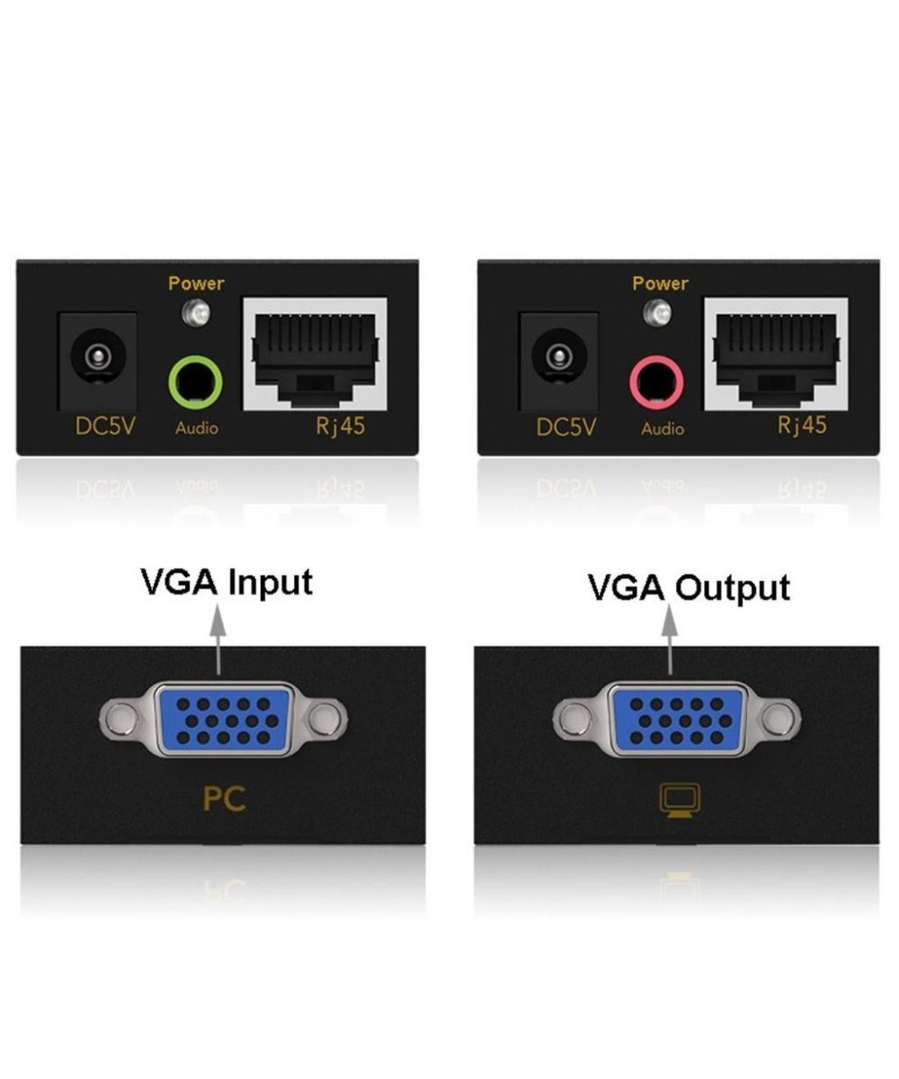 Extender VGA a través de cable UTP RJ45 100m Cat5e/6 1080P