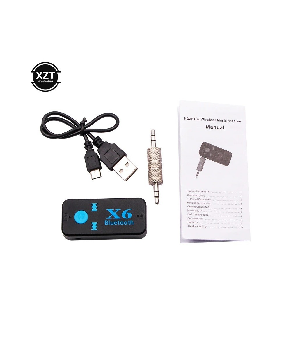 Adaptador Bluetooth Auxiliar 3.5mm X6 con Lector TF