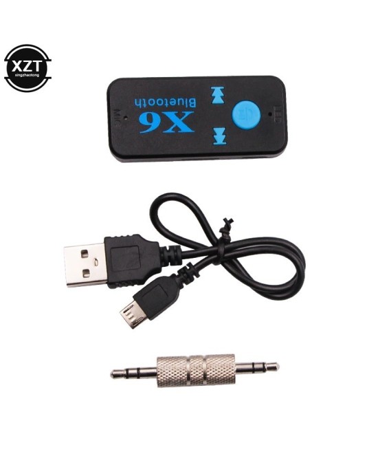 Adaptador Bluetooth Auxiliar 3.5mm X6 con Lector TF