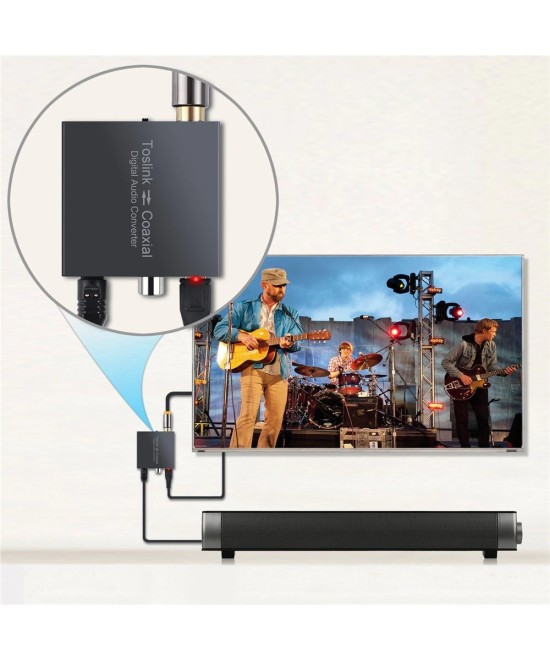 Convertidor de Audio Optico a Coaxial Bidireccional