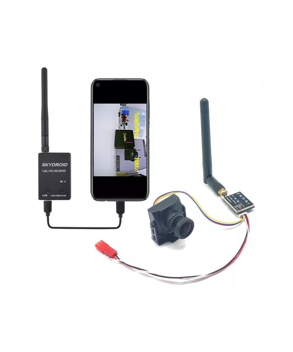 Camara FPV para Drone 5.8GHZ 1200TVL MS-1200 con Transmisor EWRF y Receptor OTG SKYDROID