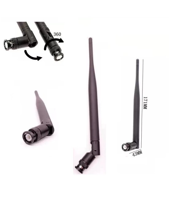 Antena UHF 500-900MHZ conector BNC Macho