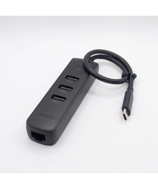 Adaptador HUB de USB-C a USB 3.0 y RJ45 10/100M UGREEN
