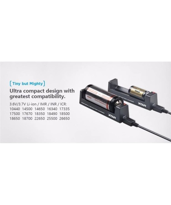 Cargador de Baterias Xtar MC-1 de 1 Espacio