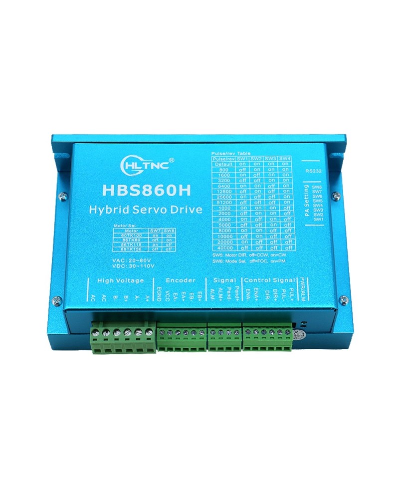 Controlador de Motor DC Paso a Paso Nema 34 HBS860H 30-100VDC 2 Fases