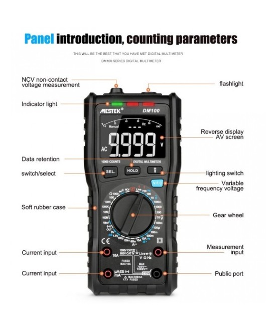 Multimetro Digital Mestek DM100