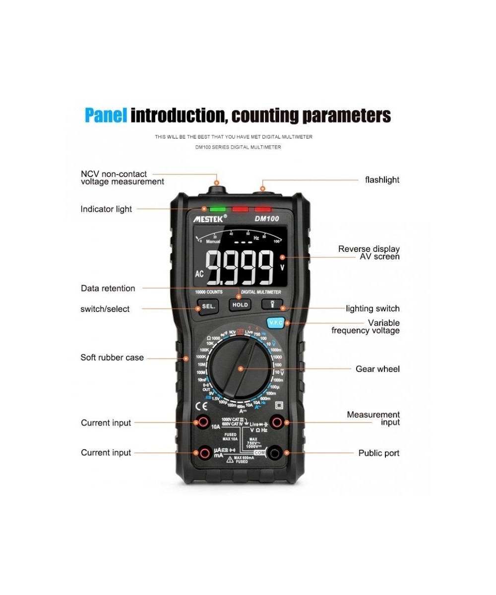 Multimetro Digital Mestek DM100