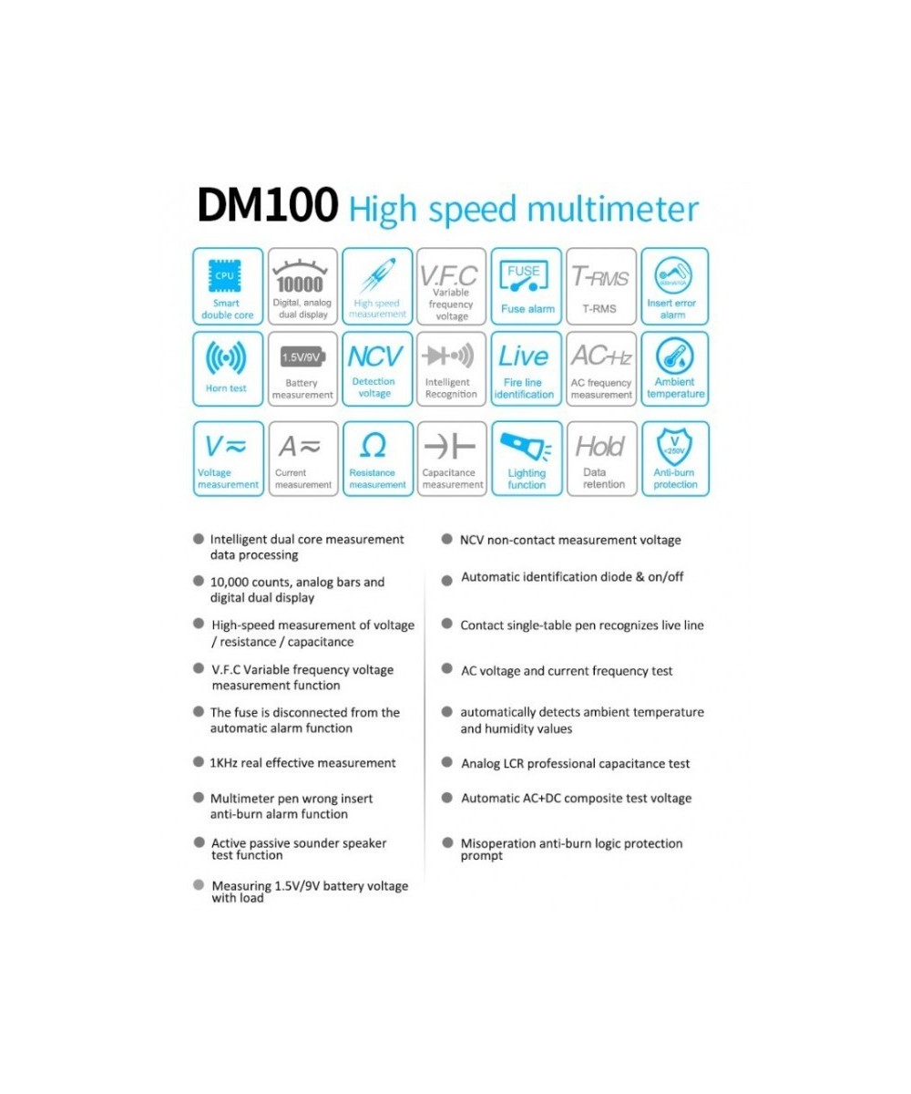 Multimetro Digital Mestek DM100