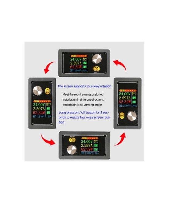 Regulador de voltaje y corriente con pantalla XY-S3580 0.6-36V 5A 80W