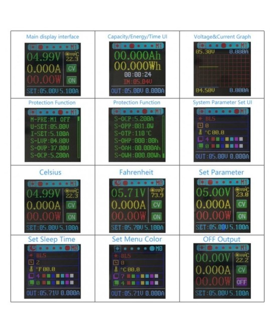 Regulador de voltaje y corriente con pantalla XY-S3580 0.6-36V 5A 80W