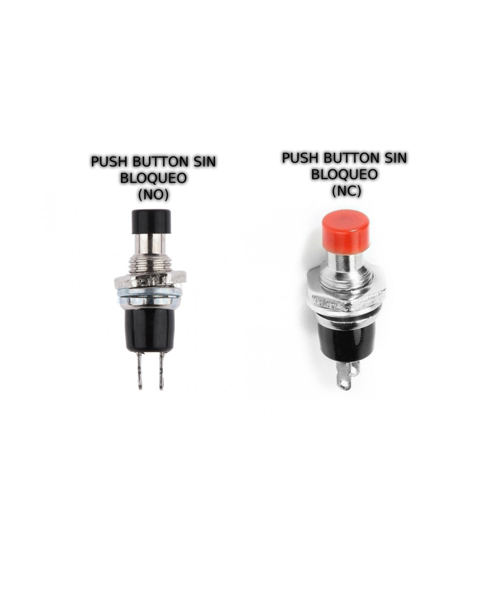 Interruptor Push Button Sin Bloqueo (NC ó NO)