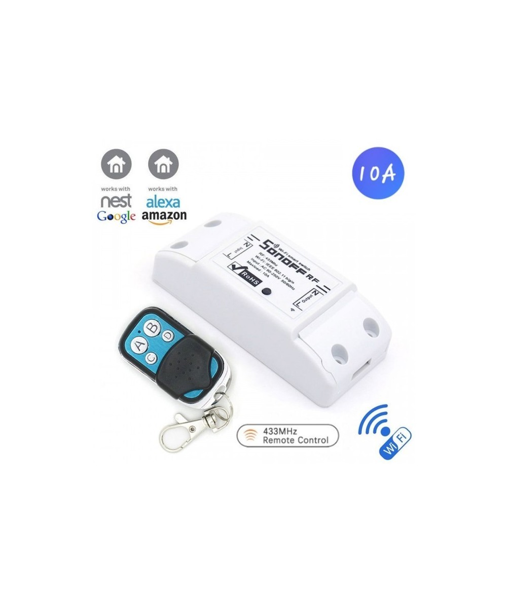 Relé de un canal RF 433Mhz y WIFI Sonoff