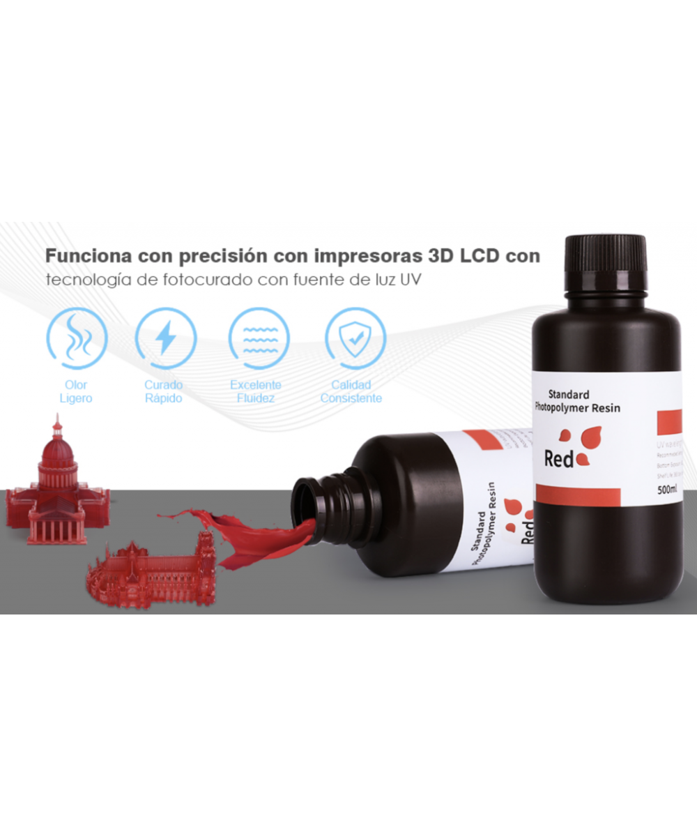 Resina de fotopolímero de curado UV ELEGOO 500g 405nm para impresoras 3D
