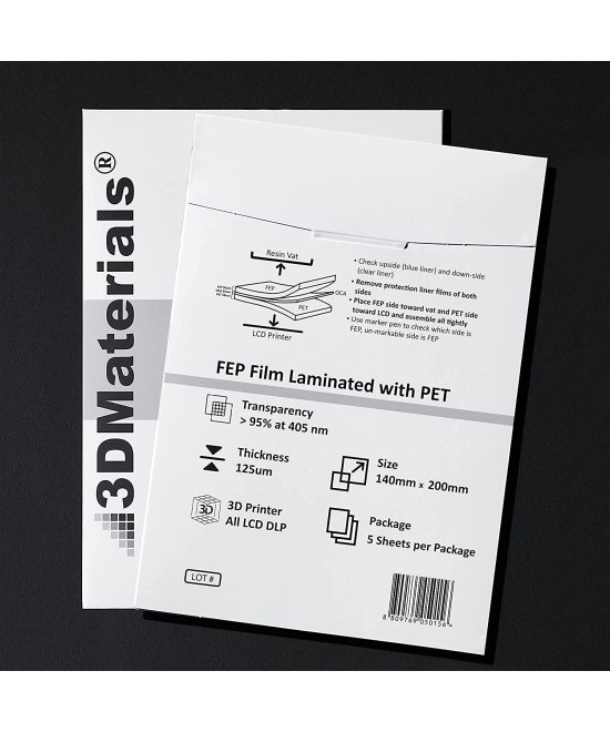 Hojas Laminadas con Pelicula FEP para Impresora 3D de Resina ANYCUBIC 140 x 200mm