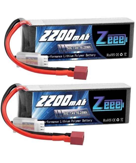Bateria Tipo Lipo recargable Zeee 7.4V 2S 2200 MAH 50C