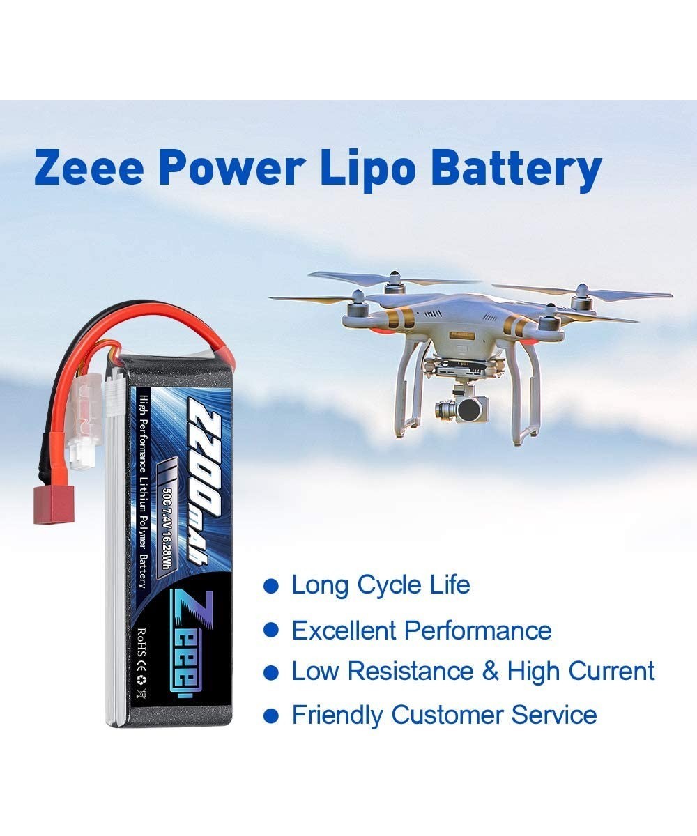 Bateria Tipo Lipo recargable Zeee 7.4V 2S 2200 MAH 50C