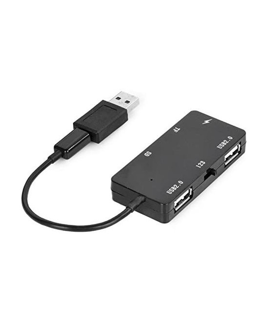 Lector de Tarjetas TF/SD y HUB USB 2.0 OTG Micro USB