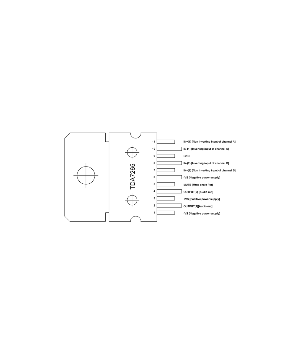 Amplificador de Audio TDA7265 25W+25W 2CH