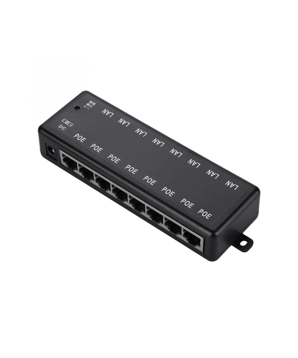 Adaptador HUB POE Pasivo RJ45 8 Puertos 12-48VDC