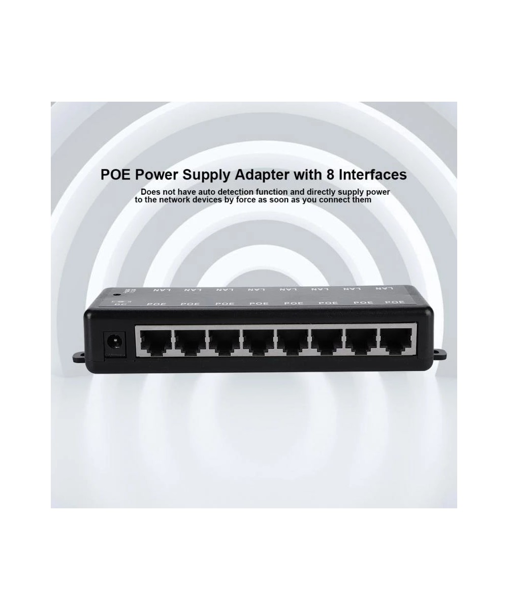 Adaptador HUB POE Pasivo RJ45 8 Puertos 12-48VDC