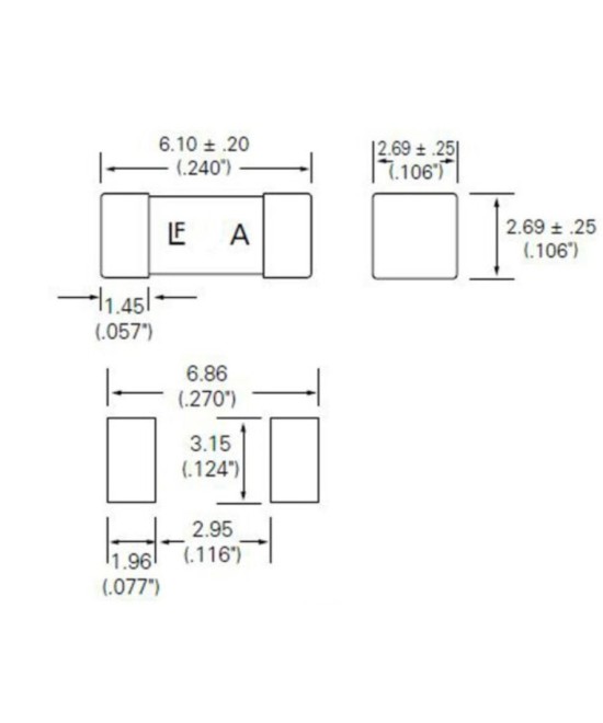 Fusible SMD 1808 125V 1 - 7A