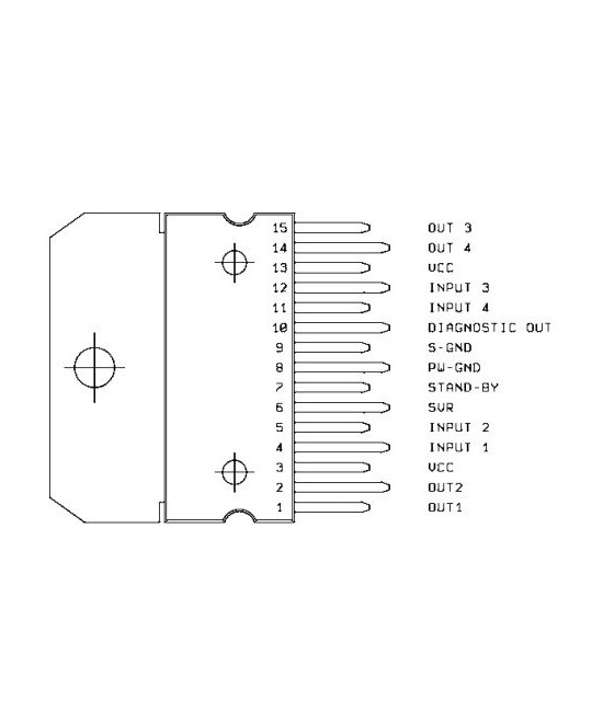 Amplificador de Audio CD7379CZ 2 x 38W (ZIP-15)