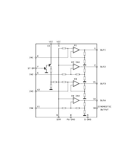 Amplificador de Audio CD7379CZ 2 x 38W (ZIP-15)