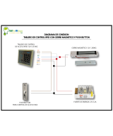 Tablero de control de acceso RFID 12V 125 Khz con Tags (10U)