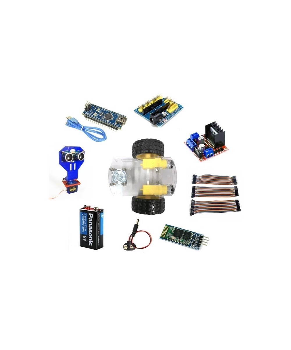 Carrito Robot 3 ruedas estructura y electronica