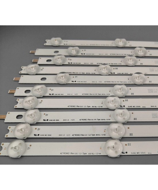 Juego de Tiras LED de Retroiluminacion para TV LG 42"