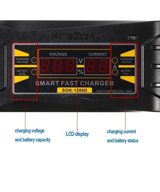Cargador de Baterias de Acido 12V 6A/10A