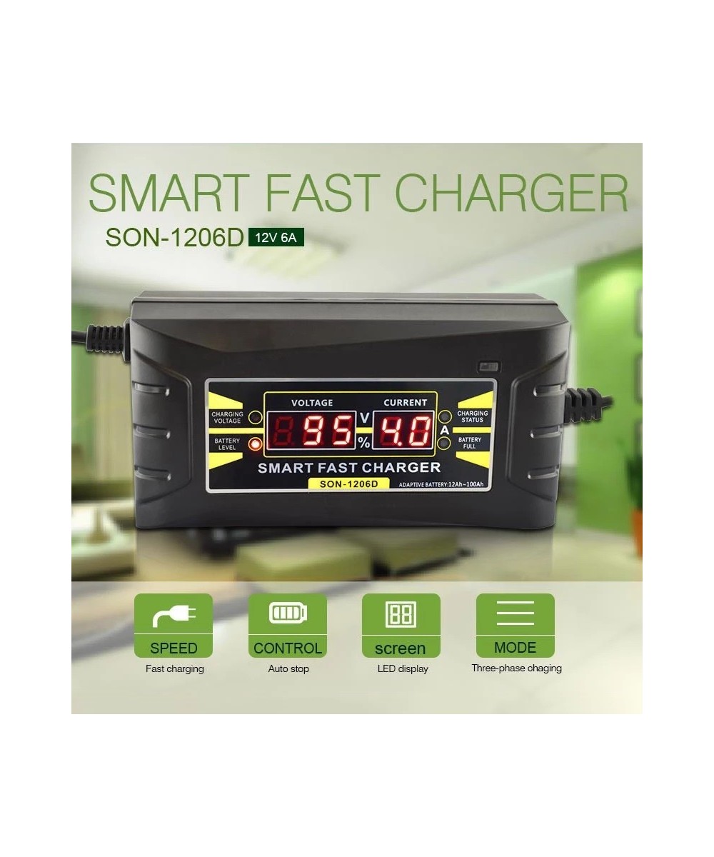 Cargador de Baterias de Acido 12V 6A/10A