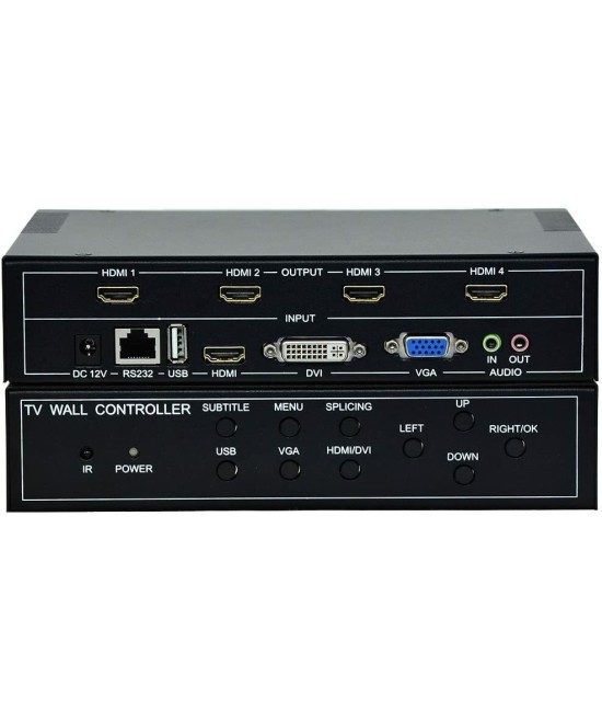 Separador Multipantalla Videowall 1 Entrada x 4 Salidas HDMI/VGA/DVI/RS232/USB