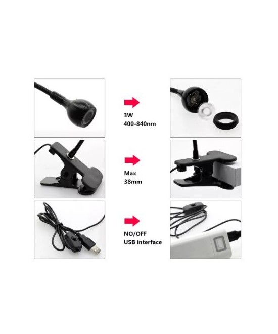 Lampara de Curado LED UV 3W