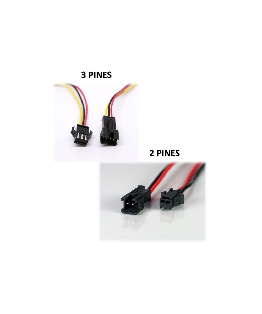 Terminales JST Hembra - Macho 2-3 Pines (2 pares) 24AWG