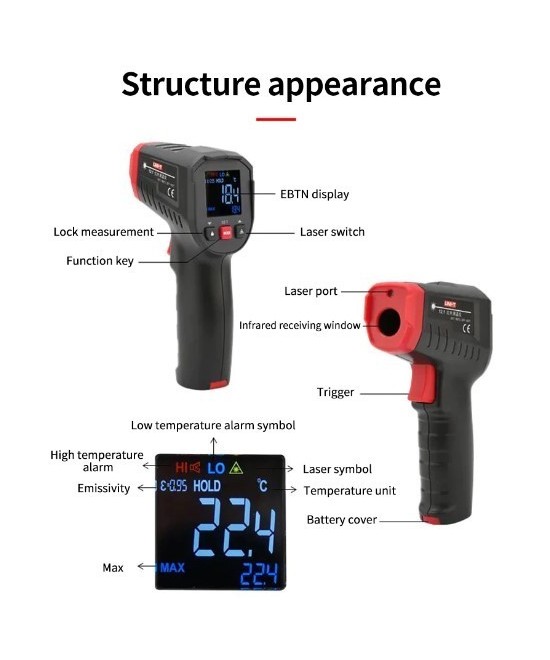 Pistola termica infrarrojo, Termometro Infrarrojo UNI-T UT306C PRO