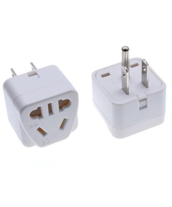 Adaptador de enchufe electrico europeo / asiatico / australiano a americano