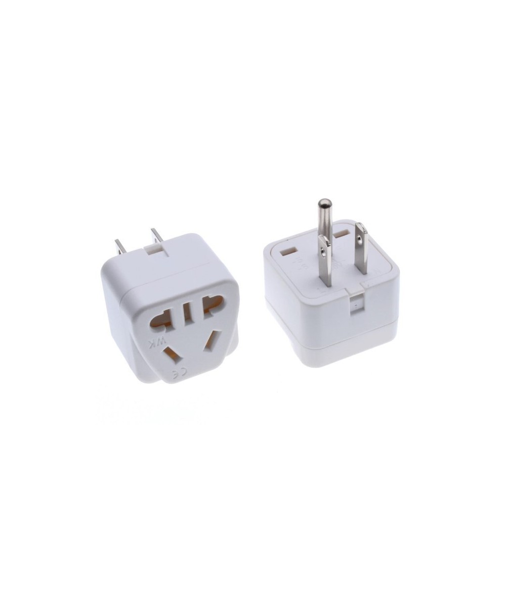 Adaptador de enchufe electrico europeo / asiatico / australiano a americano