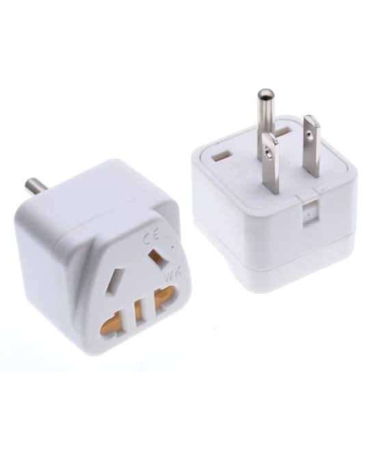 Adaptador de enchufe electrico europeo / asiatico / australiano a americano
