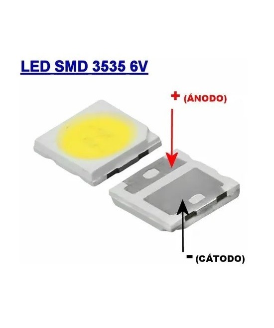 Diodo LED SMD  2835, 3030, 3535 6V Catodo Comun (10 Unidades)